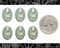 18x13mm Blue and White Rosebud Resin Cameos - Set of Six - CAM272